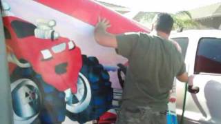 Installing A Banner on Modular Bounce House [upl. by Rowley]