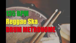 Reggae Ska Drum Metronome Loop 135 BPM [upl. by Sivahc125]