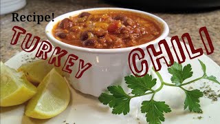 Slow Cook Turkey Chili Recipe  Easy to make  Power Quick pot [upl. by Fahland284]