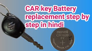 how to open car remote key car key battery replacement  change car key battery at home [upl. by Fessuoy]