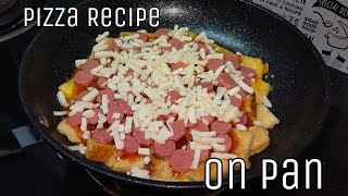 No Kneading 5 Minute Quick amp Simple Pizza Recipe  On Pan  Just Using Bread [upl. by Halette]