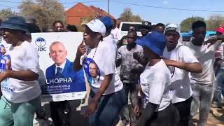 UDC supporters outside Tlokweng District council counting center [upl. by Zehcnas654]