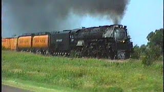 Union Pacific 3985 June 1995 Argyle TX to McAlester OK Pt 6 [upl. by Ierdna]