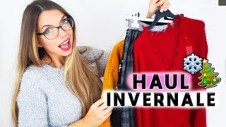 TRY ON HAUL INVERNALE outfit per natale e capodanno 👗 [upl. by Atcliffe]