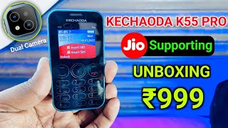 ₹999 Kechaoda K55 Pro Card Phone Unboxing  4G Keypad Phone  Jio Supporting 4G [upl. by Cynar]