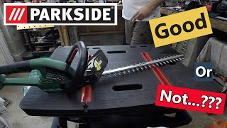 ParksideLidi 20v Cordless Hedge Trimmer with Dewalt Battery REVIEW amp TESTING [upl. by Ellehsal]