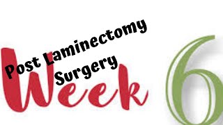 Laminectomy Surgery and Recovery 6 weeks post op [upl. by Longo]