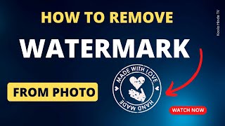 How to remove watermark from photo Online with Canva [upl. by Aehsrop451]