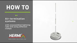 Lightning Protection  How To Install Air termination System with Unassembled Rods [upl. by Anida]