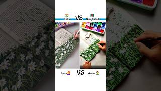 India vs Bangladesh 🥰 artsytania vs Bangladrawingstudio art painting shorts [upl. by Hizar900]