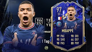 FIFA 22 KYLIAN MBAPPE 97 TOTY PLAYER REVIEW I FIFA 22 ULTIMATE TEAM [upl. by Soilissav]