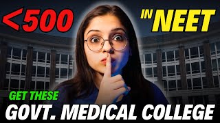 Government Medical Colleges If You are Scoring Less Than 500 in NEET 2024 😱 Dont Take Drop [upl. by Atimad]