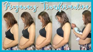 PREGNANCY TRANSFORMATION  WEEK BY WEEK  15W TO 39W [upl. by Ahnavas]