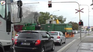 Železniční přejezd Brno  Černovice 1 vlečka 178 2024 Czech railroad crossing [upl. by Htims]