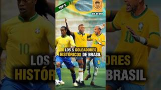 Los 5 Goleadores Históricos de brasilfutbol football viralshort youtube cr7 neymar messi [upl. by Dupaix]