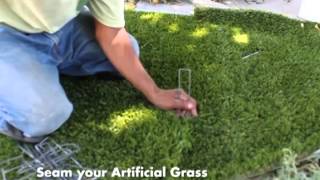 How to Install Artificial Grass Part 2  Application [upl. by Ennis513]