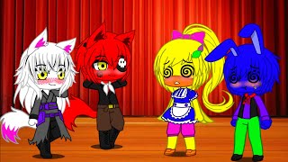 foxy and mangle are fixed gacha fnaf my au foxy x chica Bonnie x mangle [upl. by Nonrev585]