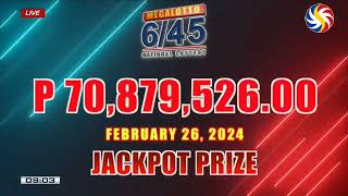 Two lucky ones won in the 645 Mega Lotto on February 26 2024 [upl. by Nodnelg]