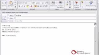 Outlook Tutorial Deutsch Emails senden [upl. by Nylteak]