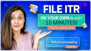 How to file ITR online  ITR Filing tutorial for salaried employees AY 202425 [upl. by Ydnat]