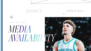 Hornets vs Rockets LaMelo Ball Postgame Media Availability  10232024 [upl. by Boatwright]