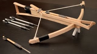 How to Make an Awesome Mini Toothpick CROSSBOW 🏹 [upl. by Xylia]