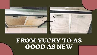 RANGE HOOD FILTER CLEANING  CLEAN WITH BAKING SODA AND VINEGAR  BUSY AT HOME [upl. by Eillah]