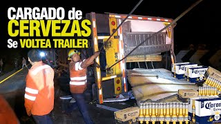 CARGADO de CERVEZAS Vuelca TRAILER [upl. by Tipton]