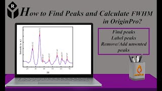 How to find peaks and calculate FWHM of data in Origin [upl. by Acima]