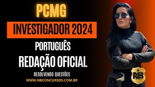 Concurso PCMG 2024 PORTUGUÊS Redação Oficial  Resolvendo questões da BANCA FUMARC [upl. by Dell]