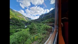 The Flåm Railway Flåmsbana  Worlds most beautiful train journey [upl. by Enelloc582]