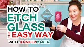 How to Etch Glass the Easy Way Armour Etch amp Vinyl Decals [upl. by Christianson]