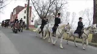 Ralbitzer Osterreiter in Wittichenau 2018 Ankunft [upl. by Esadnac620]