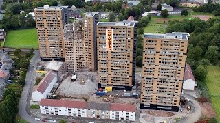 Tarfside Oval demolition Glasgow Cardonald [upl. by Ssew]