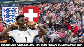 England fans REACT TO BUKAYO SAKA’S GOAL VS SWITZERLAND AS WE WIN ON PENALTIES  Euro 2024 [upl. by Bhayani344]