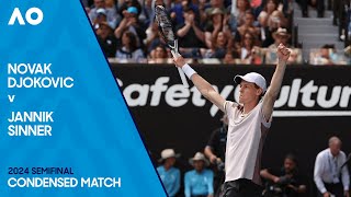 Novak Djokovic v Jannik Sinner Condensed Match  Australian Open 2024 Semifinal [upl. by Letnom]