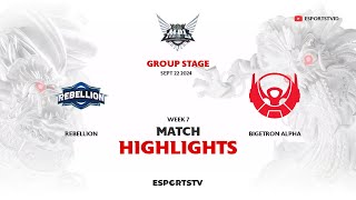 Rebellion vs Bigetron Alpha HIGHLIGHTS MPL ID S14  BTR VS RBL ESPORTSTV [upl. by Katz324]