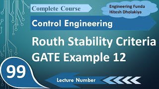 12 Routh Stability Criterion For Oscillatory System in Control Systems [upl. by Henry]