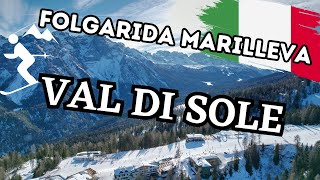 Najlepsze miejsca w Dolomitach  Narty Włochy  Val di Sole  Folgarida  Marilleva  by drone 4K [upl. by Eiralc]