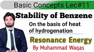 Stability of Benzene  On the Basis of Heat of Hydrogenation  Resonance Energy BenzeneStability [upl. by Carolus]