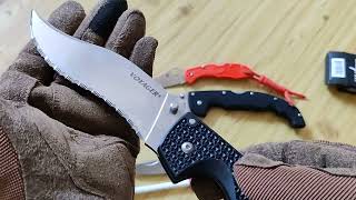 Review knife COLD STEEL VOYAGER VAQUERO EXTRA LARGE serrated [upl. by Skolnik]