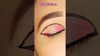 graphic unique eyeliner  graphics eyeliner trend eyemakeup heart youtubeshorts shorts [upl. by Wohlen693]