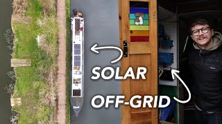 How Do We Generate FREE Electricity On A Narrowboat Full Tour OffGrid Setup [upl. by Ammon843]