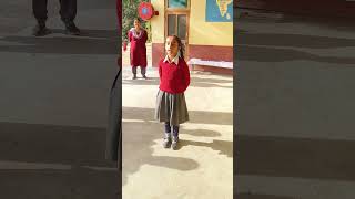 Ye waada tere hanuman ka bhajan cutegirl singing shorts [upl. by Ylrebmek64]