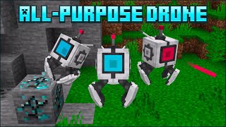 AllPurpose Drone  AddOn  Minecraft PE Bedrock 121 [upl. by Marmaduke402]