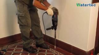 Humedad de Cimientos  Watertec® Instalacion C Mini completa HD [upl. by Yuzik]