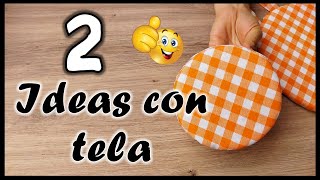 2 PRECIOSAS IDEAS CON TELA  Manualidades para el baño  Crafts with fabric for the home [upl. by Nilloc]