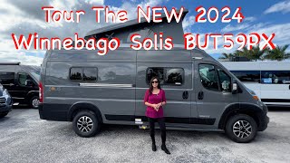 Tour The NEW 2024 Winnebago Solis BUT59PX BClass Adventure Van With The PopTop Bunk Sleeping Area [upl. by Barbi574]