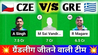 CZE vs GRE Dream11 Prediction  Czechia vs Greece T10  CZE vs GRE Dream11 Team Prediction [upl. by Pachton422]