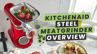 KitchenAid Metal Meat Grinder 5KSMMGA  Accessories Overview [upl. by Donetta570]